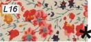 L16-Liberty Phoebe oranje/blauwe bloemen