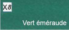 X8- Smaragdgroen (satijn)